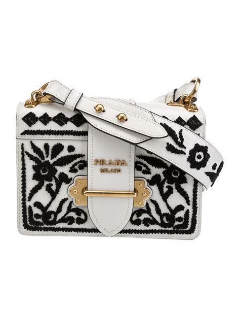 Prada Madras Embroidered Cahier Bag 